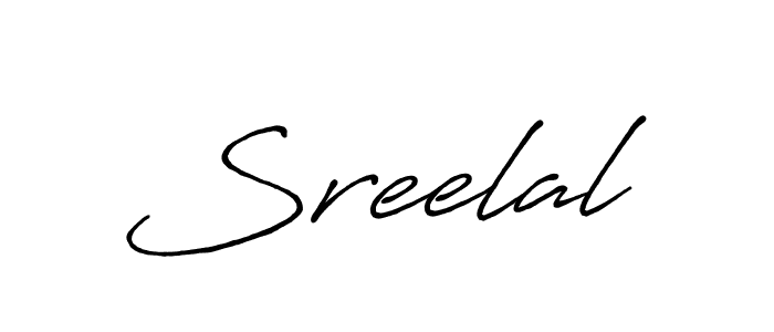 How to make Sreelal name signature. Use Antro_Vectra_Bolder style for creating short signs online. This is the latest handwritten sign. Sreelal signature style 7 images and pictures png