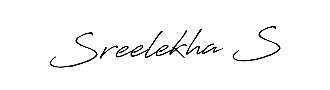 This is the best signature style for the Sreelekha S name. Also you like these signature font (Antro_Vectra_Bolder). Mix name signature. Sreelekha S signature style 7 images and pictures png