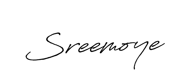 Use a signature maker to create a handwritten signature online. With this signature software, you can design (Antro_Vectra_Bolder) your own signature for name Sreemoye. Sreemoye signature style 7 images and pictures png