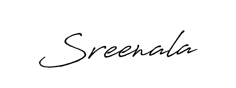 Make a beautiful signature design for name Sreenala. With this signature (Antro_Vectra_Bolder) style, you can create a handwritten signature for free. Sreenala signature style 7 images and pictures png