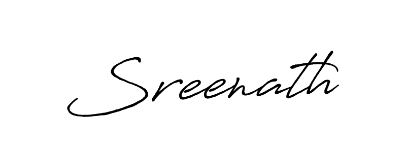 Design your own signature with our free online signature maker. With this signature software, you can create a handwritten (Antro_Vectra_Bolder) signature for name Sreenath. Sreenath signature style 7 images and pictures png