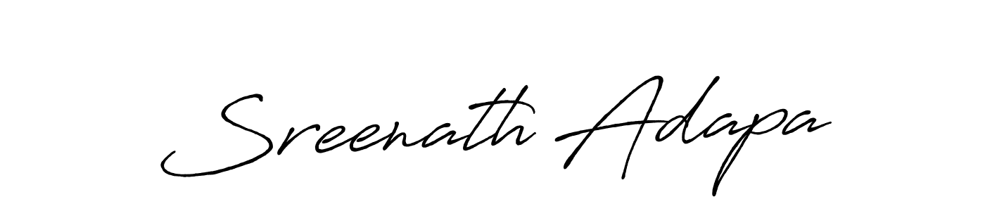 It looks lik you need a new signature style for name Sreenath Adapa. Design unique handwritten (Antro_Vectra_Bolder) signature with our free signature maker in just a few clicks. Sreenath Adapa signature style 7 images and pictures png