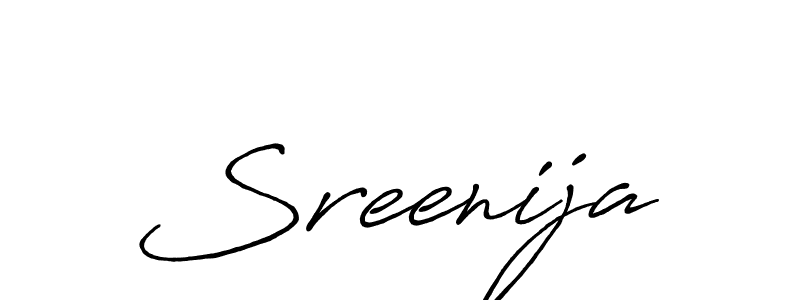 Make a beautiful signature design for name Sreenija. With this signature (Antro_Vectra_Bolder) style, you can create a handwritten signature for free. Sreenija signature style 7 images and pictures png