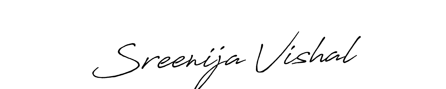 Also we have Sreenija Vishal name is the best signature style. Create professional handwritten signature collection using Antro_Vectra_Bolder autograph style. Sreenija Vishal signature style 7 images and pictures png