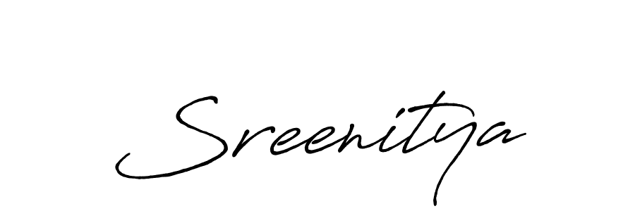 Use a signature maker to create a handwritten signature online. With this signature software, you can design (Antro_Vectra_Bolder) your own signature for name Sreenitya. Sreenitya signature style 7 images and pictures png