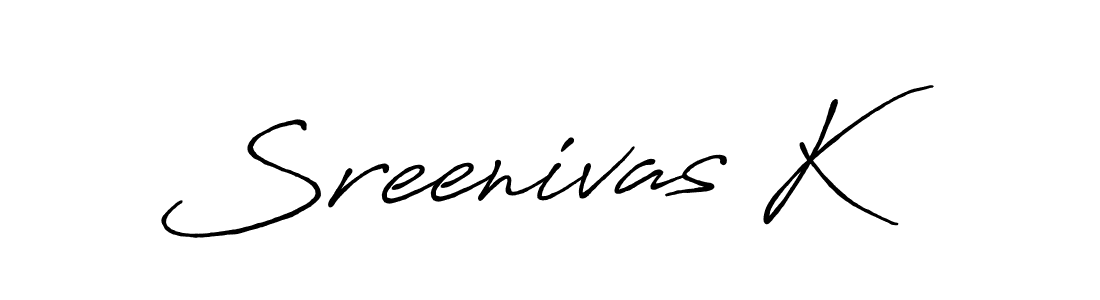 Also we have Sreenivas K name is the best signature style. Create professional handwritten signature collection using Antro_Vectra_Bolder autograph style. Sreenivas K signature style 7 images and pictures png