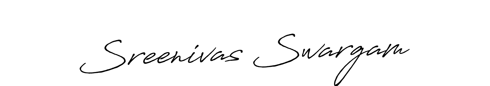 Design your own signature with our free online signature maker. With this signature software, you can create a handwritten (Antro_Vectra_Bolder) signature for name Sreenivas Swargam. Sreenivas Swargam signature style 7 images and pictures png
