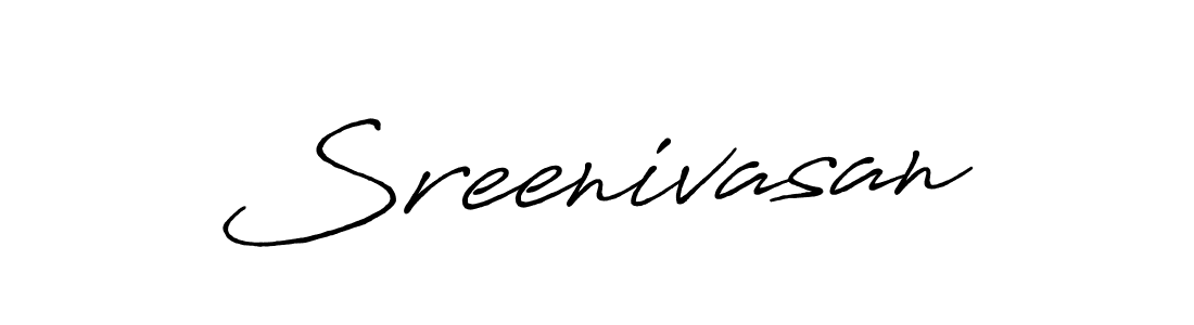 Make a beautiful signature design for name Sreenivasan. With this signature (Antro_Vectra_Bolder) style, you can create a handwritten signature for free. Sreenivasan signature style 7 images and pictures png