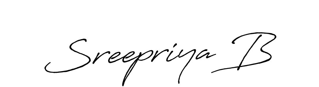 You should practise on your own different ways (Antro_Vectra_Bolder) to write your name (Sreepriya B) in signature. don't let someone else do it for you. Sreepriya B signature style 7 images and pictures png