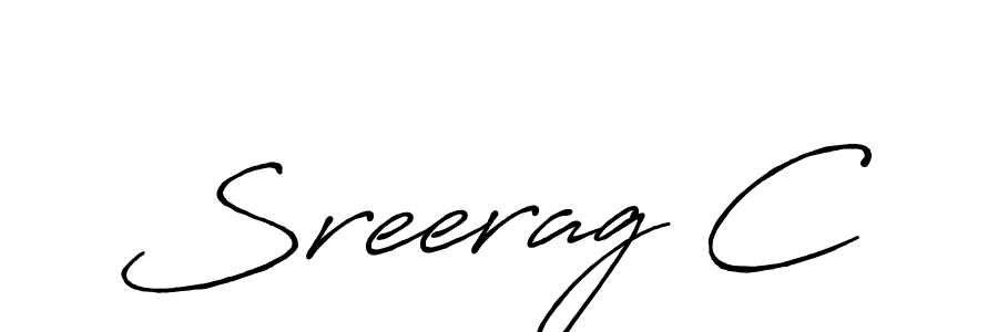 Sreerag C stylish signature style. Best Handwritten Sign (Antro_Vectra_Bolder) for my name. Handwritten Signature Collection Ideas for my name Sreerag C. Sreerag C signature style 7 images and pictures png