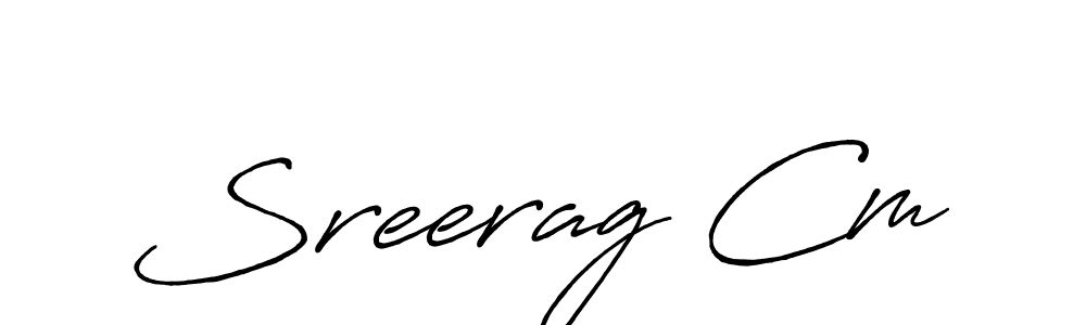 Design your own signature with our free online signature maker. With this signature software, you can create a handwritten (Antro_Vectra_Bolder) signature for name Sreerag Cm. Sreerag Cm signature style 7 images and pictures png