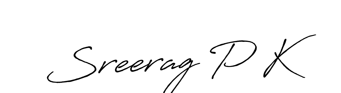 Also we have Sreerag P K name is the best signature style. Create professional handwritten signature collection using Antro_Vectra_Bolder autograph style. Sreerag P K signature style 7 images and pictures png