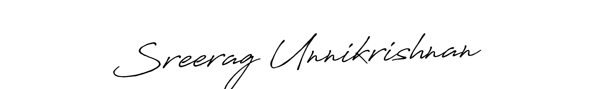 Also we have Sreerag Unnikrishnan name is the best signature style. Create professional handwritten signature collection using Antro_Vectra_Bolder autograph style. Sreerag Unnikrishnan signature style 7 images and pictures png