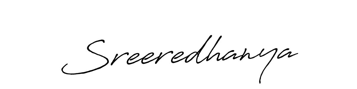Use a signature maker to create a handwritten signature online. With this signature software, you can design (Antro_Vectra_Bolder) your own signature for name Sreeredhanya. Sreeredhanya signature style 7 images and pictures png