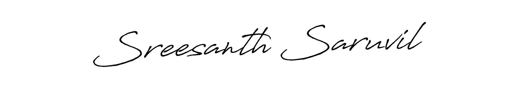 Create a beautiful signature design for name Sreesanth Saruvil. With this signature (Antro_Vectra_Bolder) fonts, you can make a handwritten signature for free. Sreesanth Saruvil signature style 7 images and pictures png