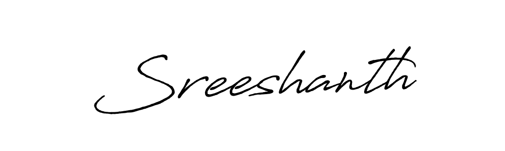 Make a beautiful signature design for name Sreeshanth. Use this online signature maker to create a handwritten signature for free. Sreeshanth signature style 7 images and pictures png