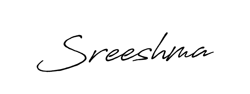 Also we have Sreeshma name is the best signature style. Create professional handwritten signature collection using Antro_Vectra_Bolder autograph style. Sreeshma signature style 7 images and pictures png