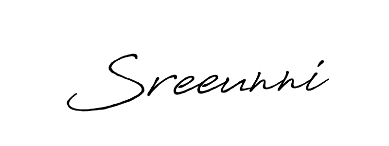 The best way (Antro_Vectra_Bolder) to make a short signature is to pick only two or three words in your name. The name Sreeunni include a total of six letters. For converting this name. Sreeunni signature style 7 images and pictures png
