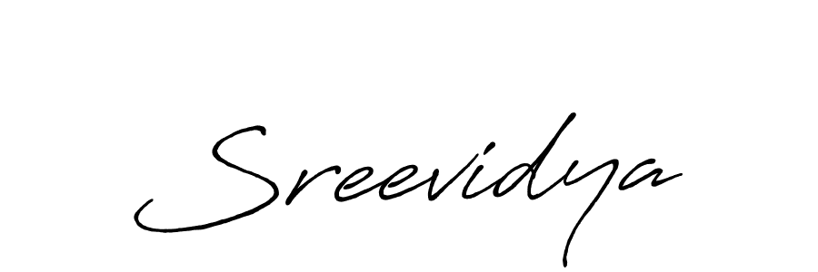 How to make Sreevidya signature? Antro_Vectra_Bolder is a professional autograph style. Create handwritten signature for Sreevidya name. Sreevidya signature style 7 images and pictures png