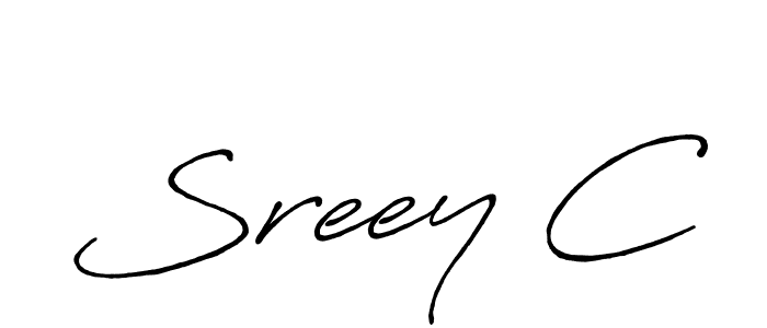 if you are searching for the best signature style for your name Sreey C. so please give up your signature search. here we have designed multiple signature styles  using Antro_Vectra_Bolder. Sreey C signature style 7 images and pictures png