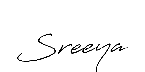 Make a beautiful signature design for name Sreeya. With this signature (Antro_Vectra_Bolder) style, you can create a handwritten signature for free. Sreeya signature style 7 images and pictures png