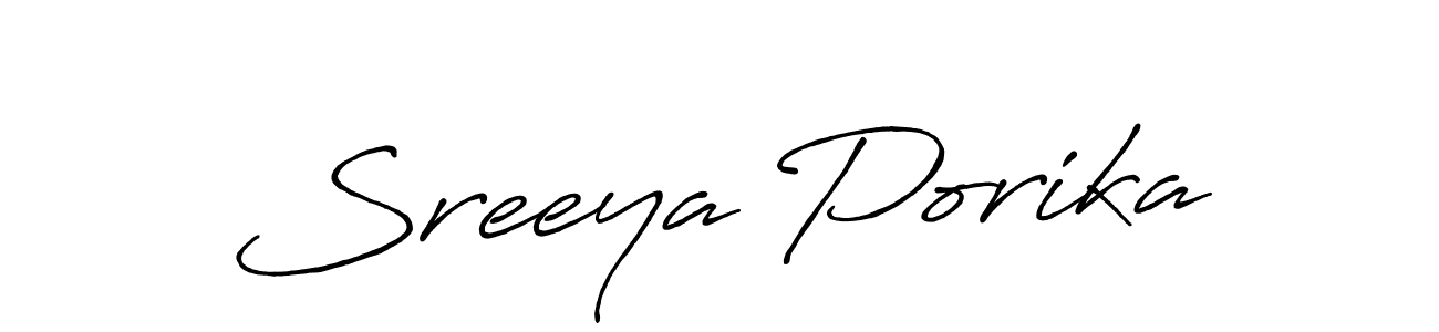 Make a beautiful signature design for name Sreeya Porika. Use this online signature maker to create a handwritten signature for free. Sreeya Porika signature style 7 images and pictures png