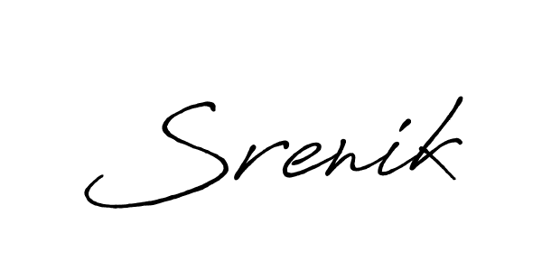 Srenik stylish signature style. Best Handwritten Sign (Antro_Vectra_Bolder) for my name. Handwritten Signature Collection Ideas for my name Srenik. Srenik signature style 7 images and pictures png
