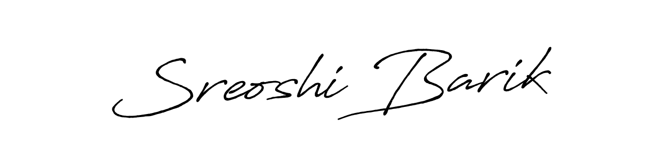 Sreoshi Barik stylish signature style. Best Handwritten Sign (Antro_Vectra_Bolder) for my name. Handwritten Signature Collection Ideas for my name Sreoshi Barik. Sreoshi Barik signature style 7 images and pictures png