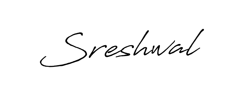 Use a signature maker to create a handwritten signature online. With this signature software, you can design (Antro_Vectra_Bolder) your own signature for name Sreshwal. Sreshwal signature style 7 images and pictures png
