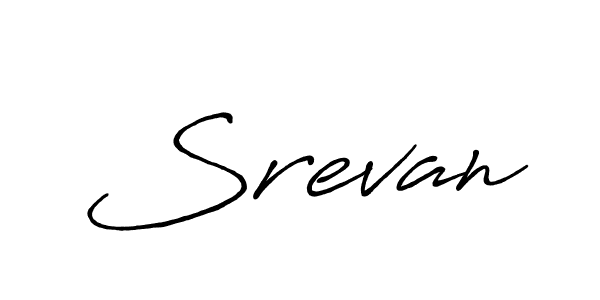 How to make Srevan name signature. Use Antro_Vectra_Bolder style for creating short signs online. This is the latest handwritten sign. Srevan signature style 7 images and pictures png