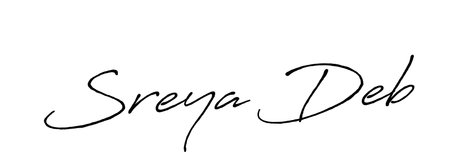 The best way (Antro_Vectra_Bolder) to make a short signature is to pick only two or three words in your name. The name Sreya Deb include a total of six letters. For converting this name. Sreya Deb signature style 7 images and pictures png