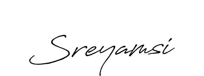 Design your own signature with our free online signature maker. With this signature software, you can create a handwritten (Antro_Vectra_Bolder) signature for name Sreyamsi. Sreyamsi signature style 7 images and pictures png