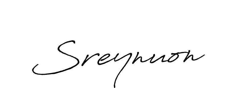 Use a signature maker to create a handwritten signature online. With this signature software, you can design (Antro_Vectra_Bolder) your own signature for name Sreynuon. Sreynuon signature style 7 images and pictures png