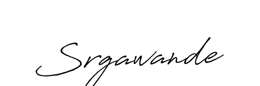 How to make Srgawande name signature. Use Antro_Vectra_Bolder style for creating short signs online. This is the latest handwritten sign. Srgawande signature style 7 images and pictures png