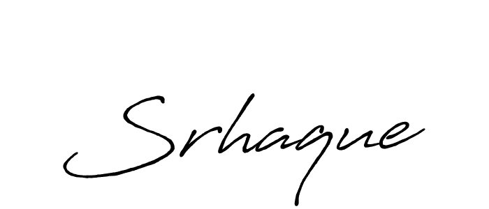 How to make Srhaque signature? Antro_Vectra_Bolder is a professional autograph style. Create handwritten signature for Srhaque name. Srhaque signature style 7 images and pictures png