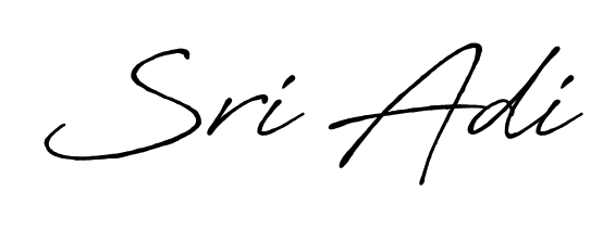 A dynamic signature style for Sri Adi using Antro_Vectra_Bolder script. Designed to look authentic, handwritten, and professional. Sri Adi signature style 7 images and pictures png