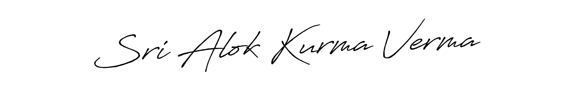 Use a signature maker to create a handwritten signature online. With this signature software, you can design (Antro_Vectra_Bolder) your own signature for name Sri Alok Kurma Verma. Sri Alok Kurma Verma signature style 7 images and pictures png