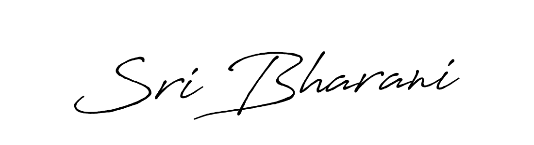 Make a beautiful signature design for name Sri Bharani. With this signature (Antro_Vectra_Bolder) style, you can create a handwritten signature for free. Sri Bharani signature style 7 images and pictures png