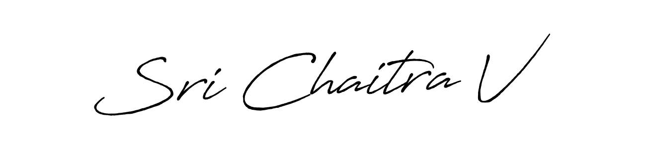 Once you've used our free online signature maker to create your best signature Antro_Vectra_Bolder style, it's time to enjoy all of the benefits that Sri Chaitra V name signing documents. Sri Chaitra V signature style 7 images and pictures png