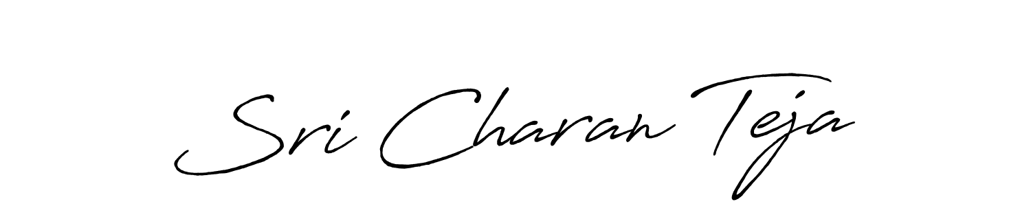 Antro_Vectra_Bolder is a professional signature style that is perfect for those who want to add a touch of class to their signature. It is also a great choice for those who want to make their signature more unique. Get Sri Charan Teja name to fancy signature for free. Sri Charan Teja signature style 7 images and pictures png