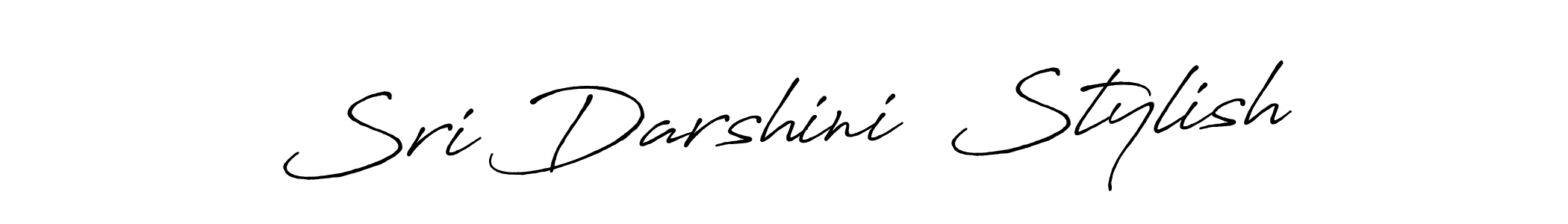The best way (Antro_Vectra_Bolder) to make a short signature is to pick only two or three words in your name. The name Sri Darshini  Stylish include a total of six letters. For converting this name. Sri Darshini  Stylish signature style 7 images and pictures png