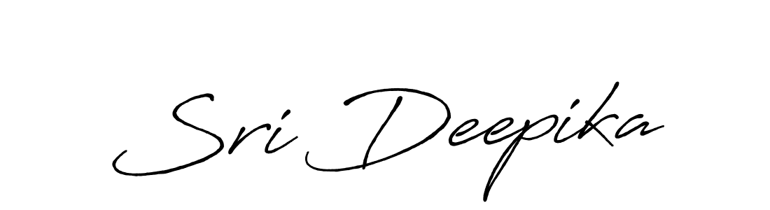 How to make Sri Deepika name signature. Use Antro_Vectra_Bolder style for creating short signs online. This is the latest handwritten sign. Sri Deepika signature style 7 images and pictures png