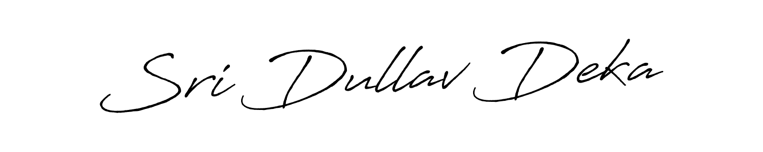 How to make Sri Dullav Deka name signature. Use Antro_Vectra_Bolder style for creating short signs online. This is the latest handwritten sign. Sri Dullav Deka signature style 7 images and pictures png