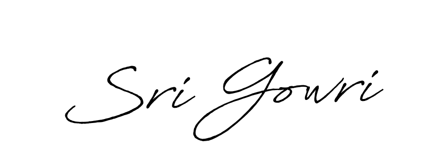 Use a signature maker to create a handwritten signature online. With this signature software, you can design (Antro_Vectra_Bolder) your own signature for name Sri Gowri. Sri Gowri signature style 7 images and pictures png