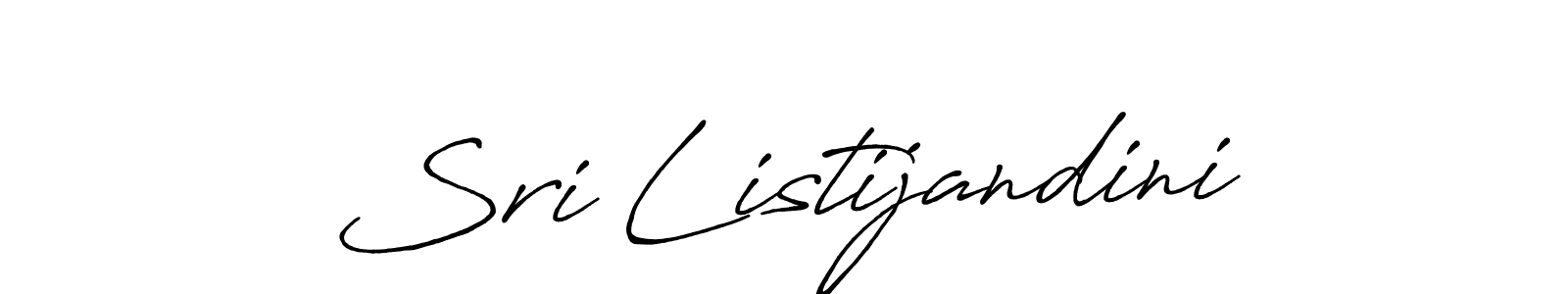 Create a beautiful signature design for name Sri Listijandini. With this signature (Antro_Vectra_Bolder) fonts, you can make a handwritten signature for free. Sri Listijandini signature style 7 images and pictures png