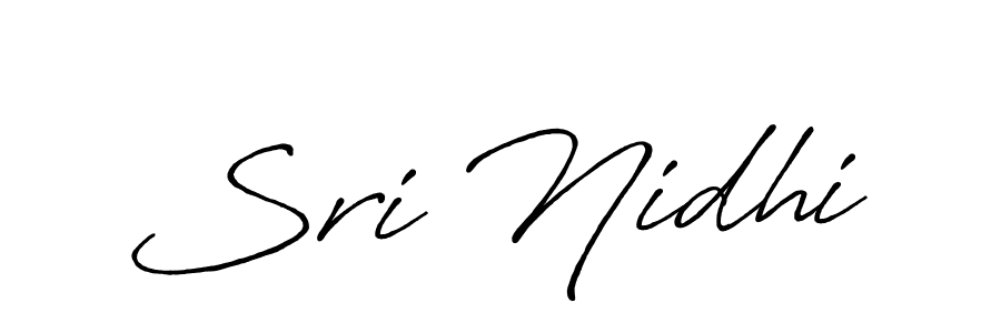 Create a beautiful signature design for name Sri Nidhi. With this signature (Antro_Vectra_Bolder) fonts, you can make a handwritten signature for free. Sri Nidhi signature style 7 images and pictures png