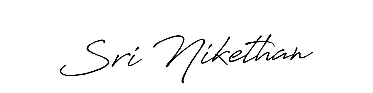 Also we have Sri Nikethan name is the best signature style. Create professional handwritten signature collection using Antro_Vectra_Bolder autograph style. Sri Nikethan signature style 7 images and pictures png