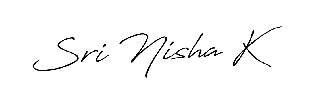 Also You can easily find your signature by using the search form. We will create Sri Nisha K name handwritten signature images for you free of cost using Antro_Vectra_Bolder sign style. Sri Nisha K signature style 7 images and pictures png