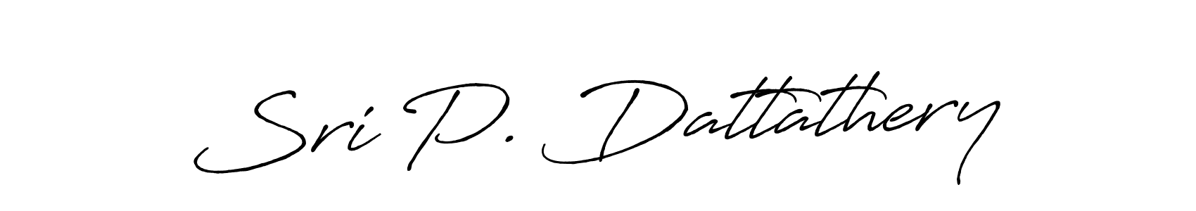 Also we have Sri P. Dattathery name is the best signature style. Create professional handwritten signature collection using Antro_Vectra_Bolder autograph style. Sri P. Dattathery signature style 7 images and pictures png