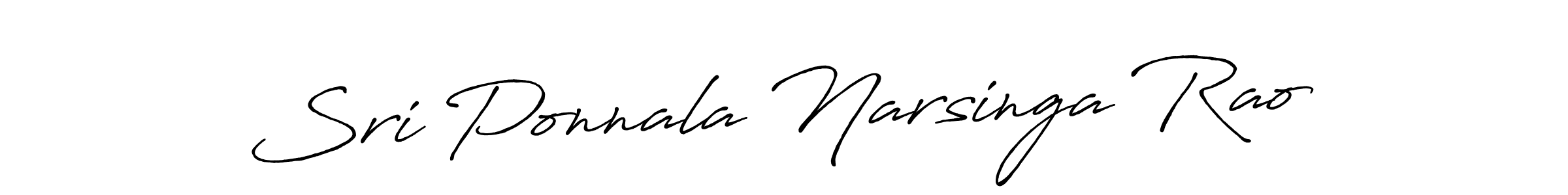 Design your own signature with our free online signature maker. With this signature software, you can create a handwritten (Antro_Vectra_Bolder) signature for name Sri Ponnala Narsinga Rao. Sri Ponnala Narsinga Rao signature style 7 images and pictures png